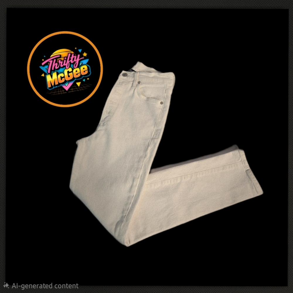 Citizens Of Humanity Cream Straight Leg Jeans